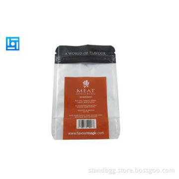Colored zipper stand up food pouch / seasoning stand up pla
